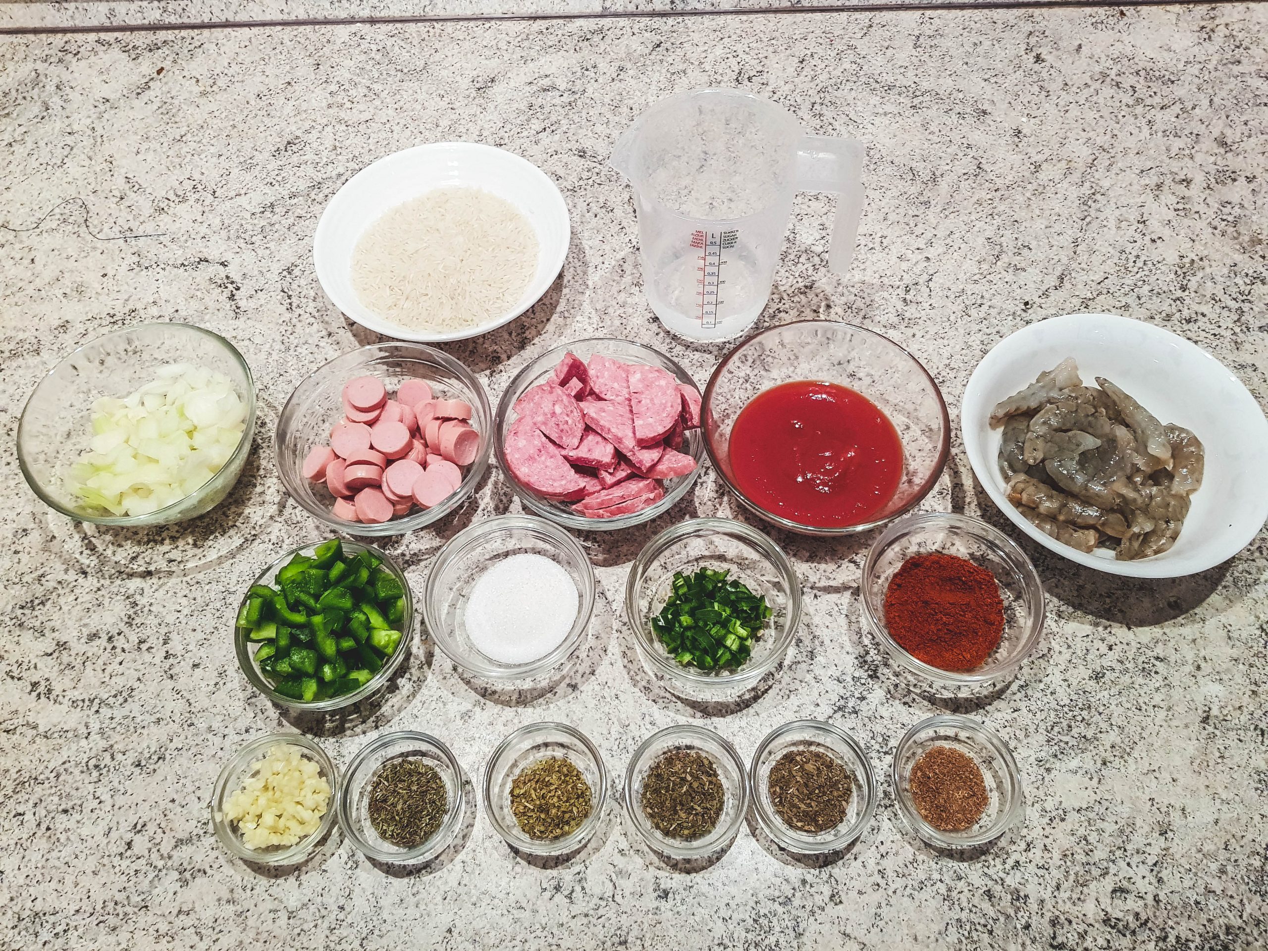 Jambalaya ingredientai