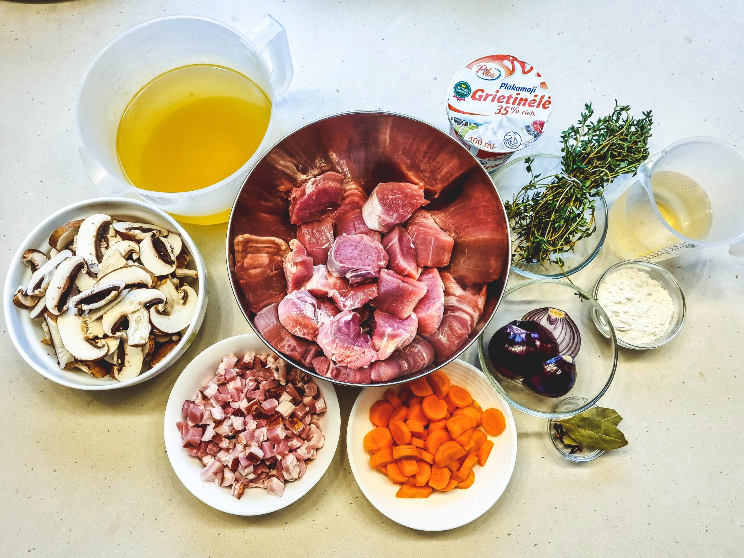 Pasiruošiam ingredientus